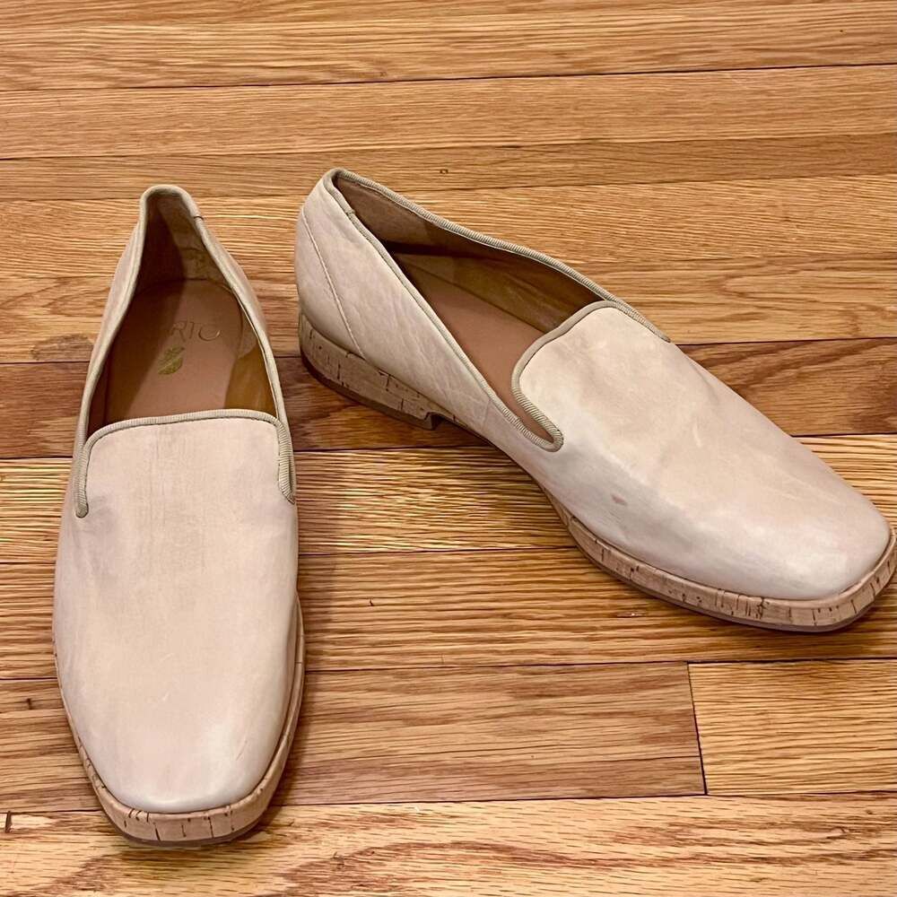 Sarto by Franco Sarto Women’s Clarissa Leather Cork Loafers Slip On Size 9.5M